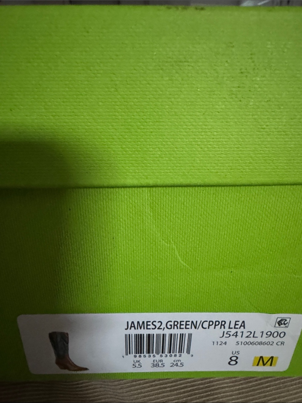 Sam Edelman James2 Brown Leather Western Boots with Dark Green Shaft Sz 8 new - Picture 7 of 8
